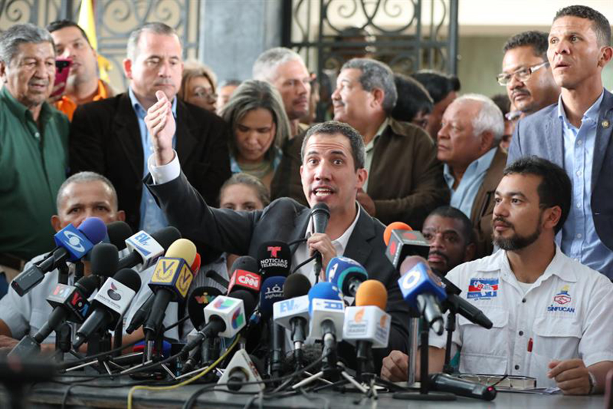 Juan Guaidó, Nicolás Maduro, Venezuela, Caracas, Paro nacional,