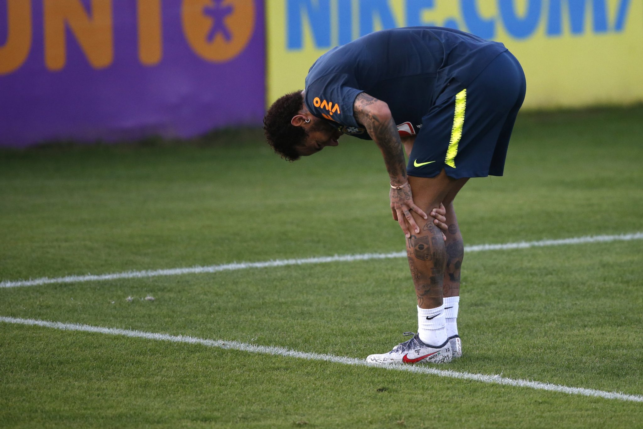Neymar se lesionó durante el entrenamiento. Foto: Cortesía ESPN