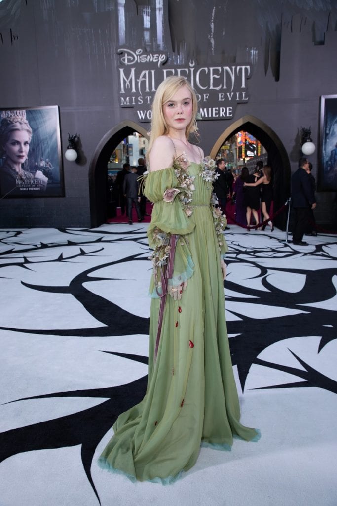  Elle Fanning attends the World Premiere of Disney’s “Maleficent: Mistress of Evil” at the El Capitan Theatre in Hollywood, CA on September 30, 2019 .(photo: Alex J. Berliner/ABImages)