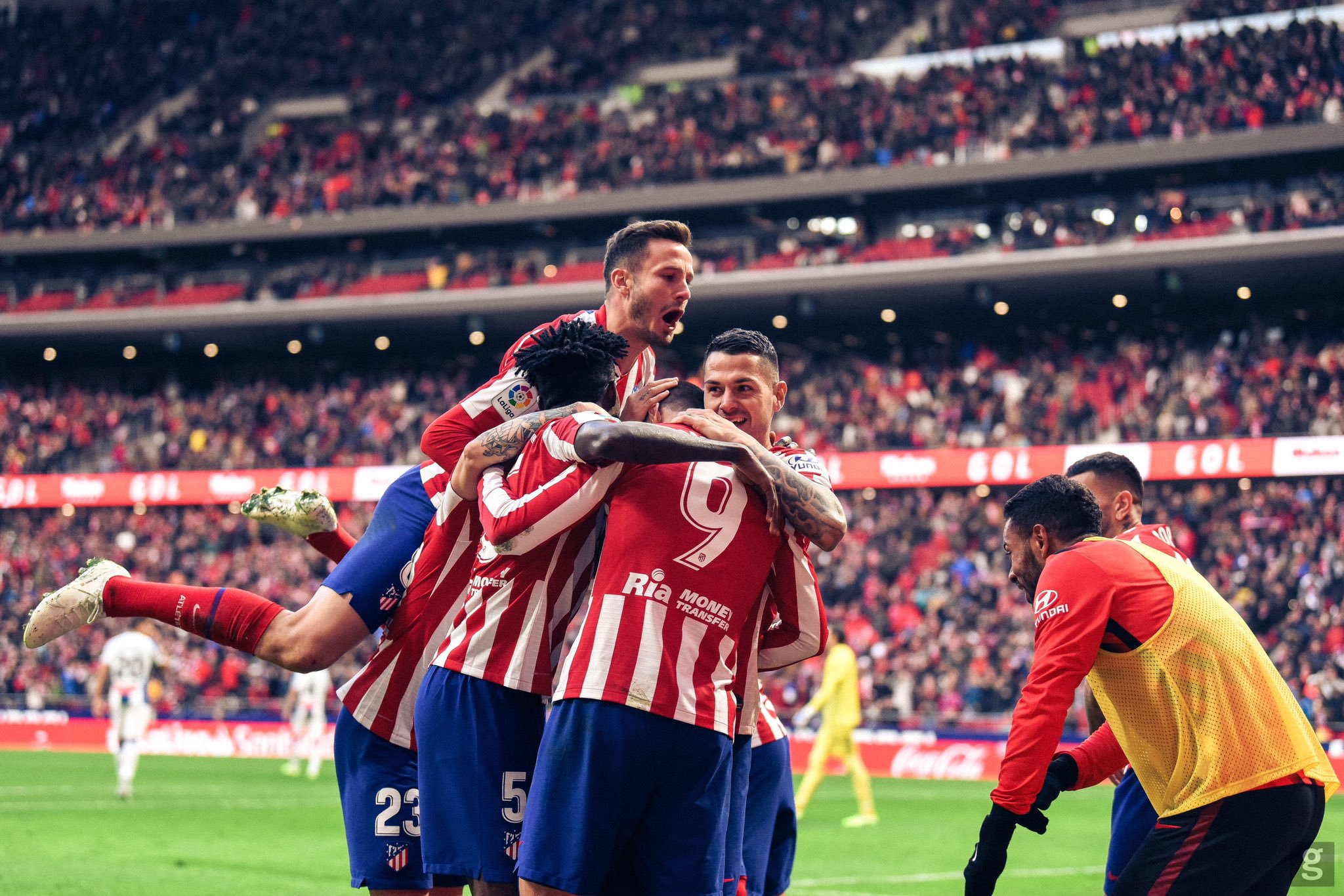 Atlético de Madrid le pegó al Espanyol. Foto: Twitter