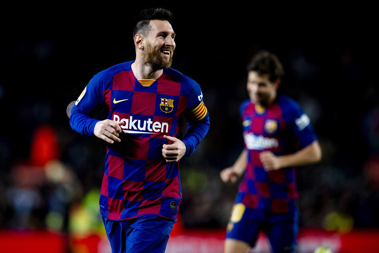 Messi consigue tres goles en victoria de Barcelona. foto: Twitter