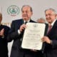 Carlos Slim, Grupo Carso, Premio Ingenieria, Palacio Nacional, AMLO, presidencia,