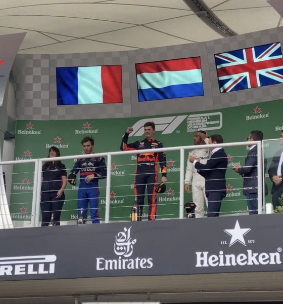 Verstappen logró el podio. Foto: twitter