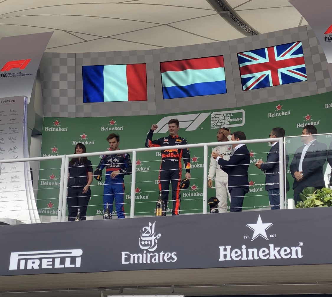 Verstappen logró el podio. Foto: twitter