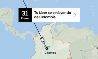 Uber dejará de operar en Colombia a partir del 1 de febrero