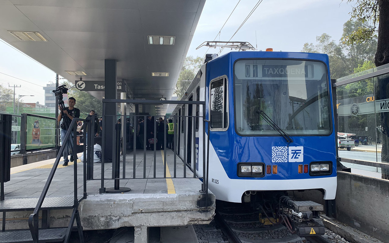 Reanuda servicio Tren Ligero, más rápido, de Taxqueña al Estadio Azteca