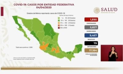 Suman 79 defunciones y mil 890 casos positivos por Covid-19