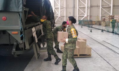 Ejercito transporta más de mil toneladas de equipo e insumos médicos