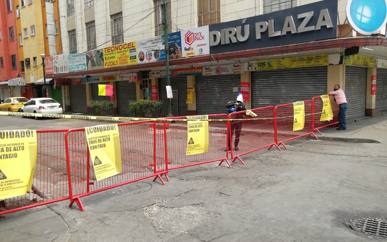 Cierran calles de la CDMX donde reparaban celulares para evitar contagios de Covid
