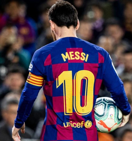 Se lesiona Lionel Messi; trabajó separado del grupo. Foto: Twitter Barcelona
