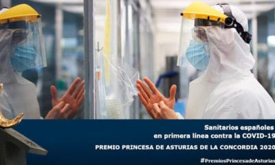 Otorgan Premio Princesa de Asturias al personal sanitario de España