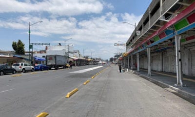 Vecinos y comerciantes sanitizan calles de Tepito