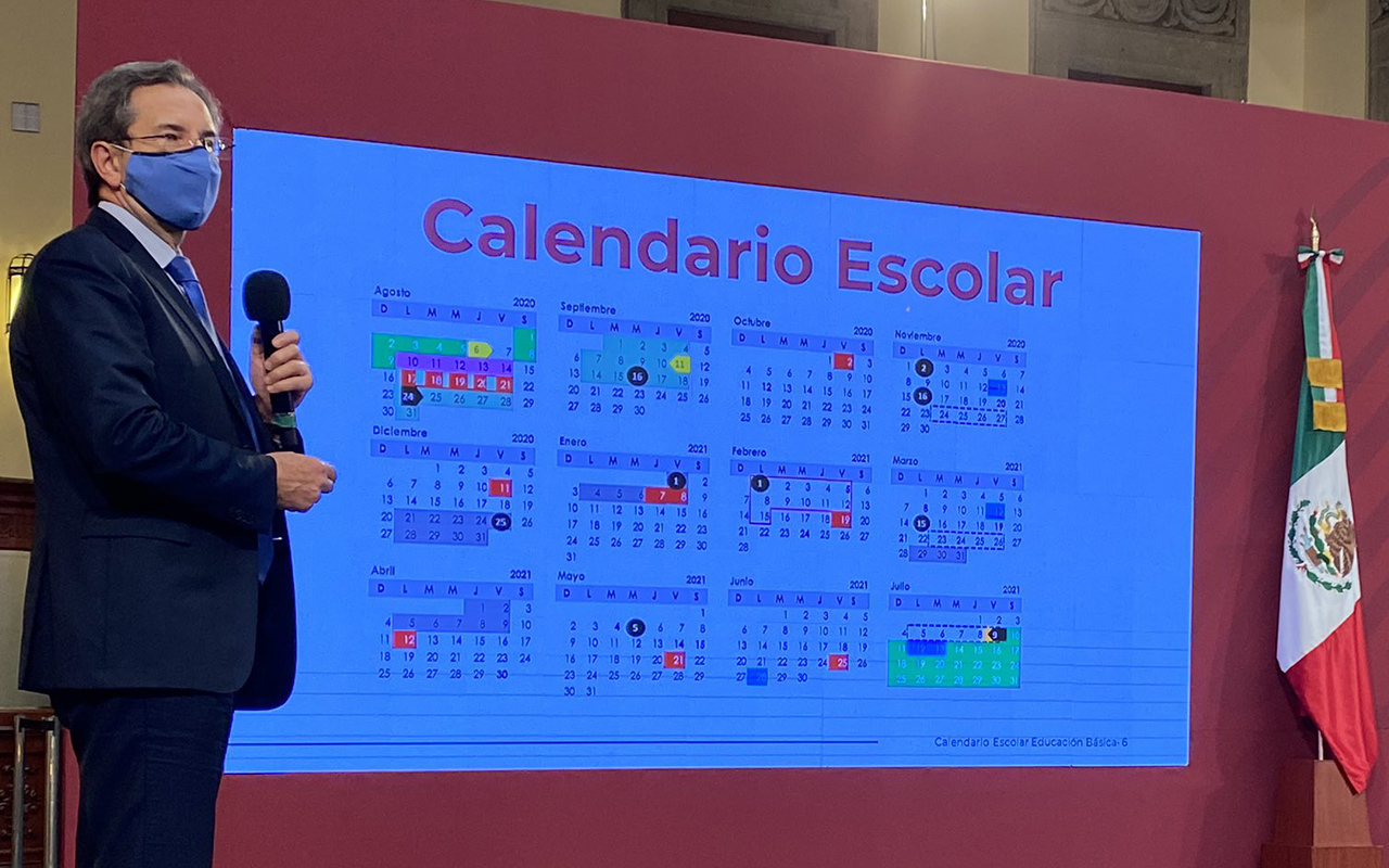 fechas del ciclo escolar 2020-2021 con 190 días efectivos.