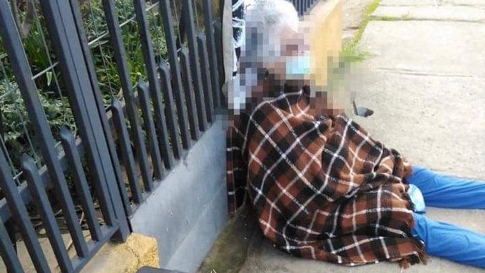 Anciana de 88 años desalojada por su hija en cuarententa por Covid-19. Foto: twitter