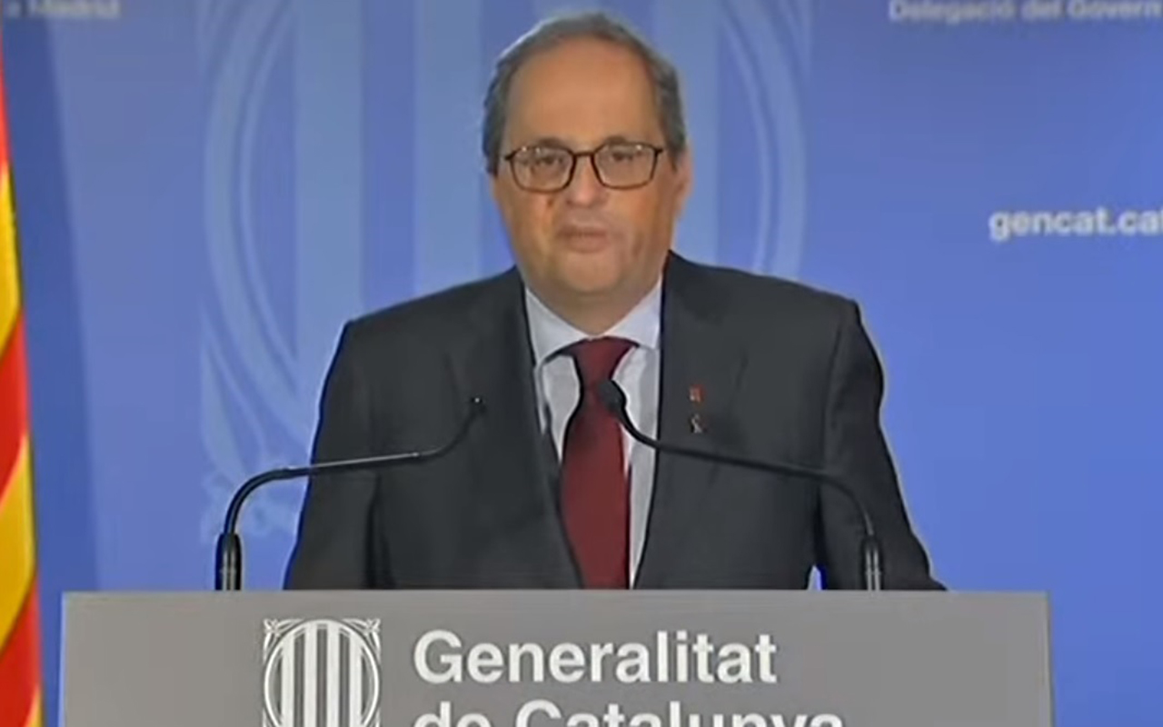 Confirman inhabilitación del presidente de la Generalitat, Quim Torra