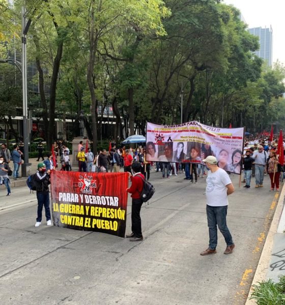 Protestan por la desaparición de normalistas de Ayotzinapa: Foto: Israel Lorenzana