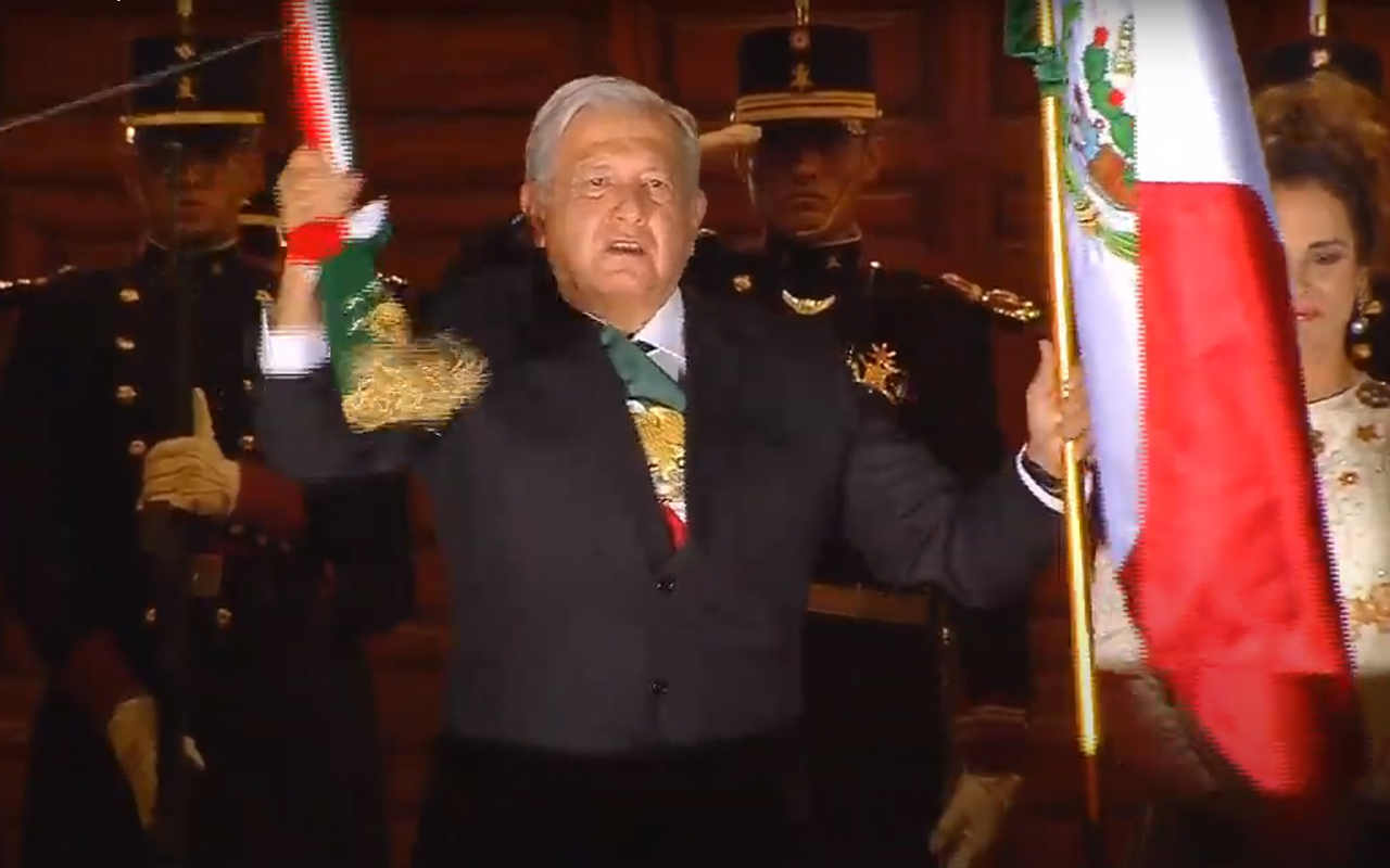 el Presidente Andrés Manuel López Obrador, dio su segundo Grito de Independencia