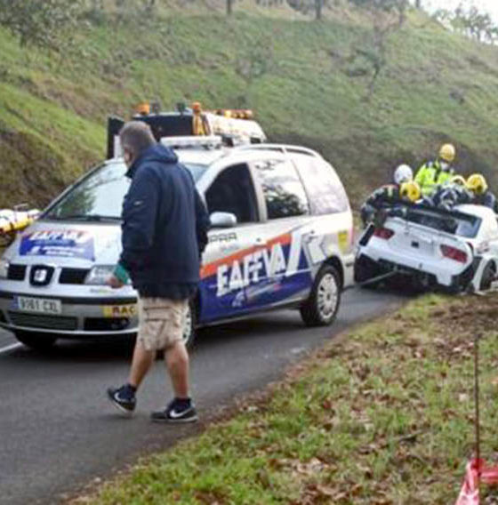 Muere piloto de Rally tras grave accidente. Foto: Twitter