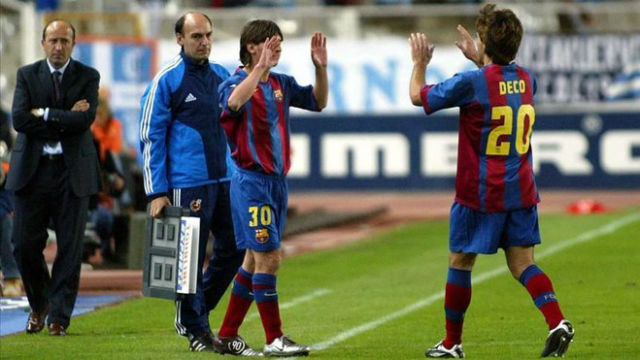 Recuerdan el debut de Messi. Foto: Twitter Barcelona