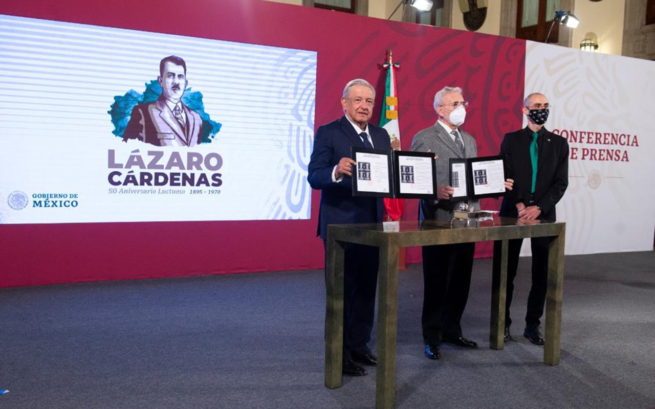 Emiten estampilla postal que conmemora el Aniversario luctuoso de Lázaro Cárdenas