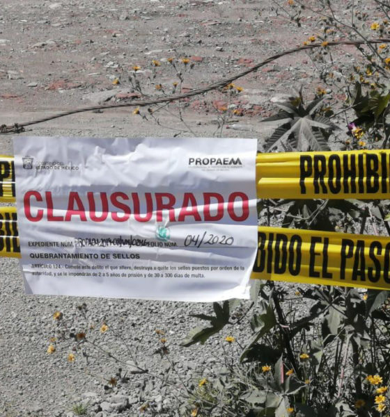 Clausuran tiraderos de cascajo en la carretera Naucalpan-Toluca