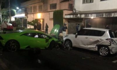 Lamborghini quedó destrozado. Foto: Twitter