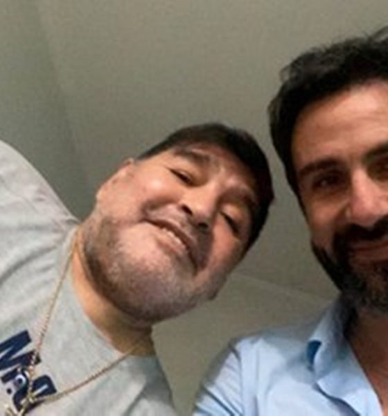 Maradona con Leopoldo Luque. Foto: Twitter