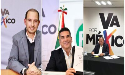 PRI, PAN y PRD presentan alianza "Va por México", buscan mayoría en el Congreso