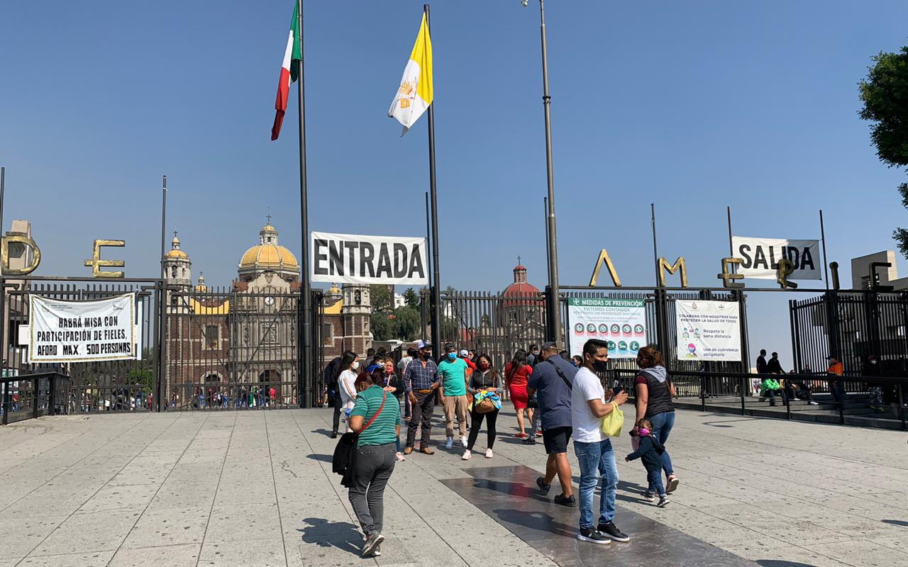 Continúa arribo de visitantes a la Basílica de Guadalupe; mañana cierra sus puertas