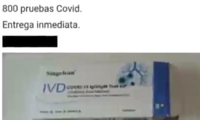 En redes sociales venden pruebas falsas para detectar Covid-19
