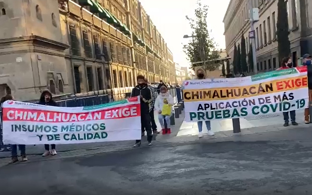 Vecinos de Chimalhuacán piden tanques de oxigeno. Noticias en tiempo real