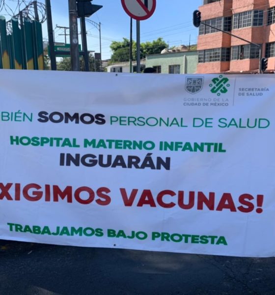 Con protesta, médicos del Hospital Inguarán exigen vacuna vs Covid-19