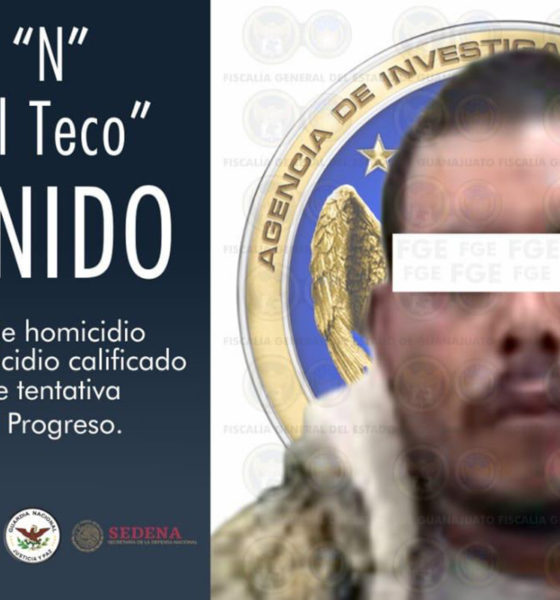 Cae “El Teco”, involucrado en multihomicidio de Guanajuato