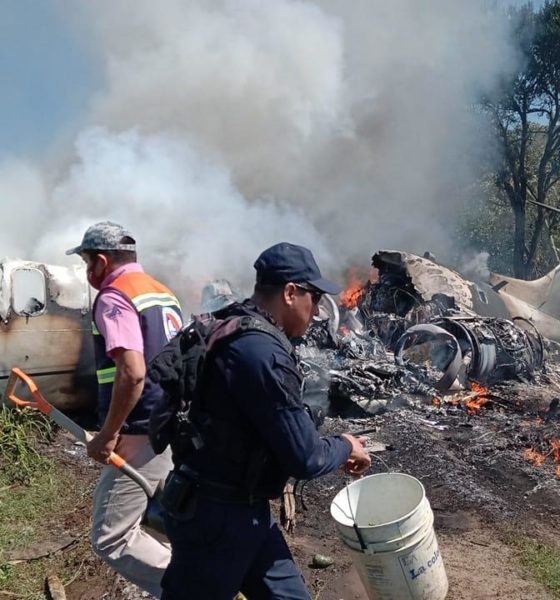 Se cayó aeronave de la Fuerza Aérea Mexicana. Foto: Israel Lorezana