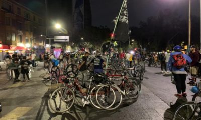 Ciclistas bloquean Insurgentes y Álvaro Obregón; exigen respeto a la movilidad