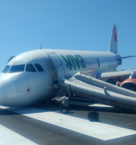 Avión presenta falla en tren de aterrizaje en aeropuerto de Puerto Vallarta