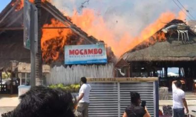 Incendio arrasa varios locales en Islas Mujeres, Quintana Roo