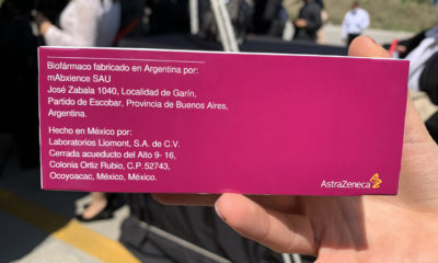 Listo primer lote de vacunas AstraZeneca envasadas en México