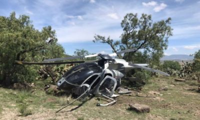 Helicóptero de la FAM aterriza de emergencia en Edomex; no hay lesionados
