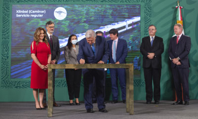 Firman contrato para la compra de vagones del Tren Maya