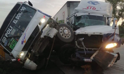 Tráiler embiste camión de pasajeros en la México -Querétaro; seis muertos