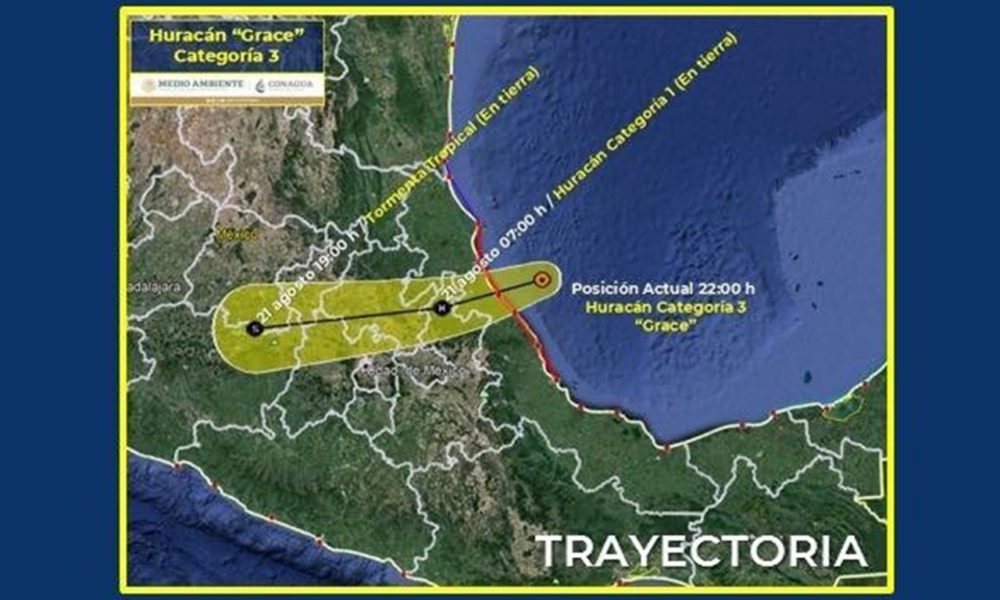 Grace se intensificó a huracán categoría 3; AMLO pide a veracruzanos buscar refugio - Vimarsana News