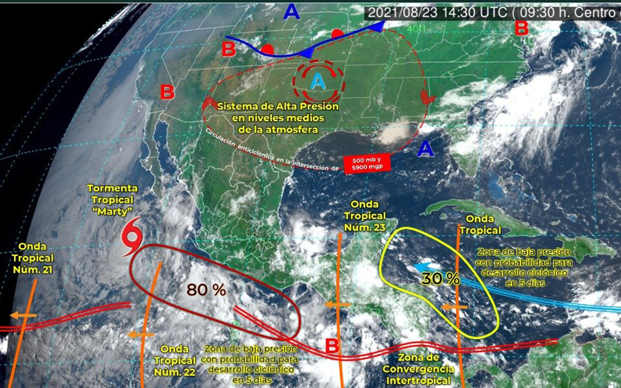 “Marty” se mantendrá como tormenta tropical ¿hay riesgo en México?