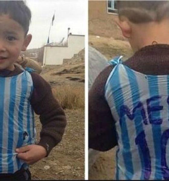 Murtaza Ahmadi el niño afgano que olvidó Messi . Foto: Twitter