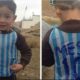 Murtaza Ahmadi el niño afgano que olvidó Messi . Foto: Twitter