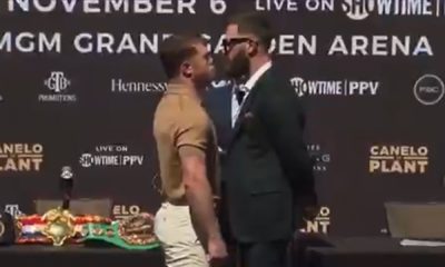 Canelo contra Plant. Foto Twitter