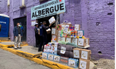 Marinos entregan despensas a familias damnificadas en el Cerro del Chiquihuite