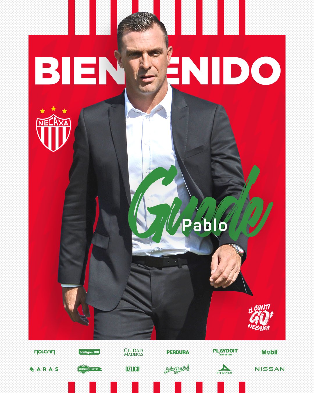 Pablo Guede llega a Necaxa. Foto: Twitter