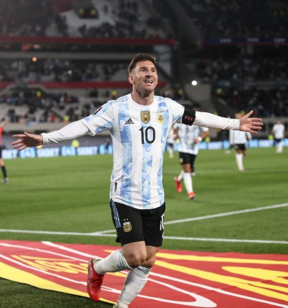Triplete de Lionel Messi en las eliminatorias de Conmebol. Foto: Twitter