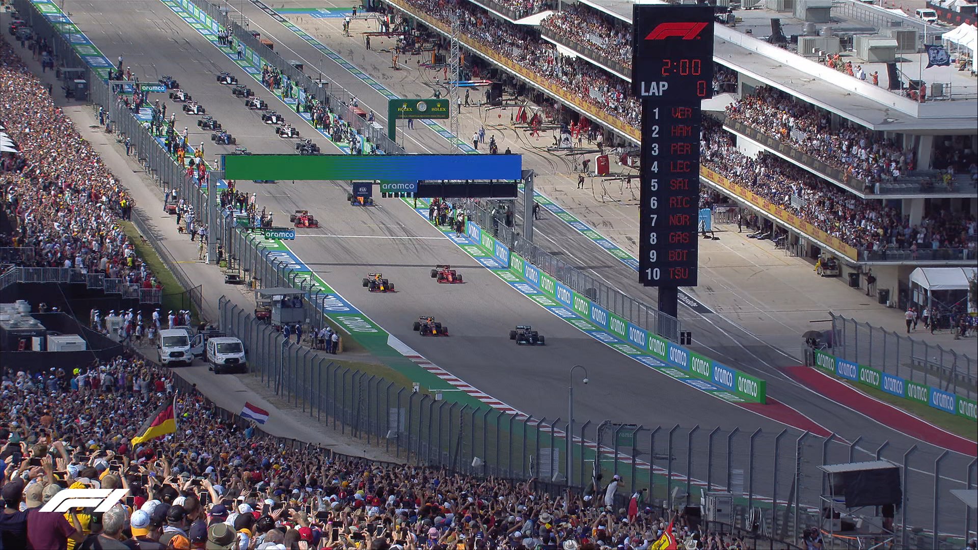Gran Premio de México pintado de verde. Foto: Twitter